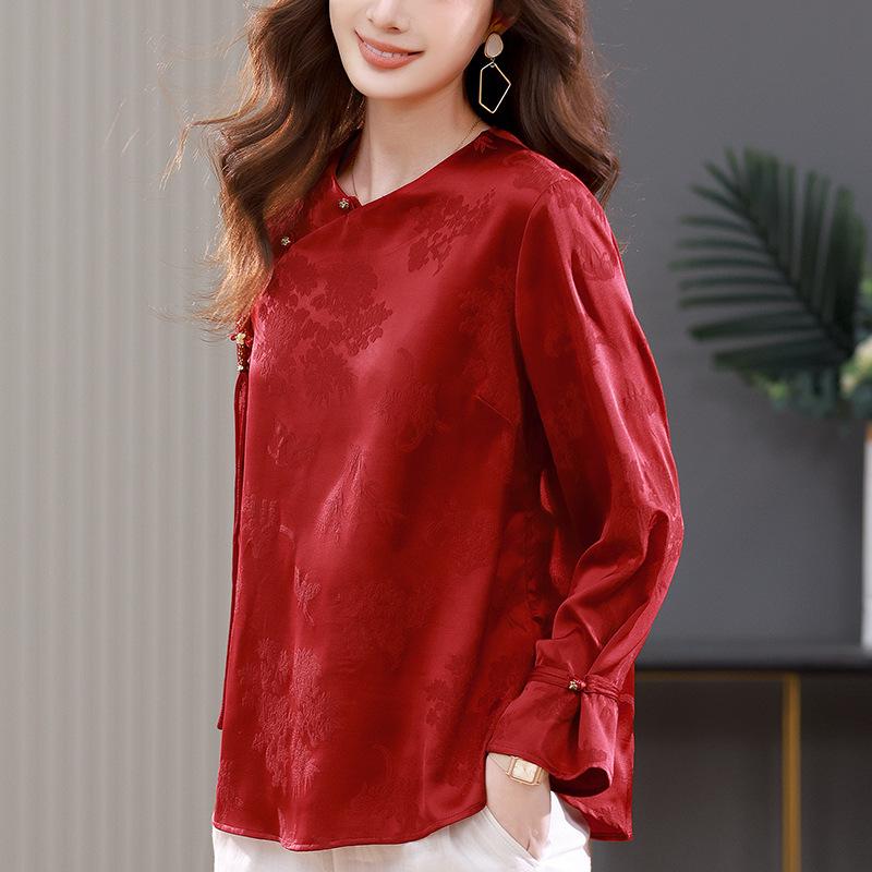 Women s Retro Frog Button Long Sleeve Shirt - Chinese National Style, for Spring and Autumn. XXXL (120-135 jin) білий
Women s Retro Frog Button Long Sleeve Shirt - Chinese National Style, for Spring and Autumn. XXXL (120-135 jin) білий