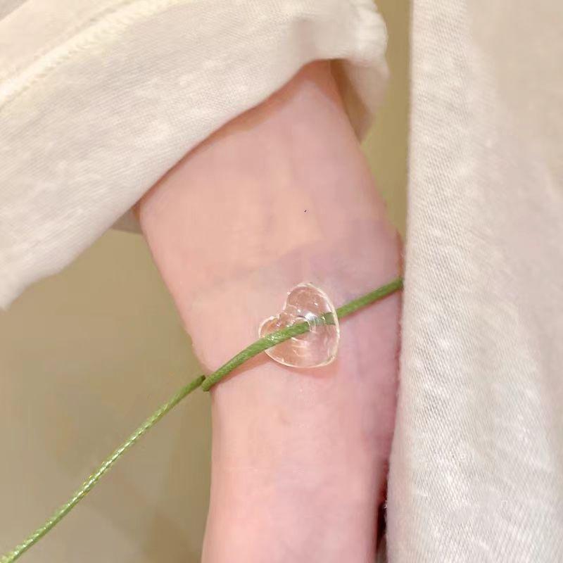 Sweet Cute Style Hand Woven Heart-shaped Pearl Bracelet For Women Girl Acrylic Pendant Adjustable Hand Rope Fashion Zircon Gift
Sweet Cute Style Hand Woven Heart-shaped Pearl Bracelet For Women Girl Acrylic Pendant Adjustable Hand Rope Fashion Zircon Gift