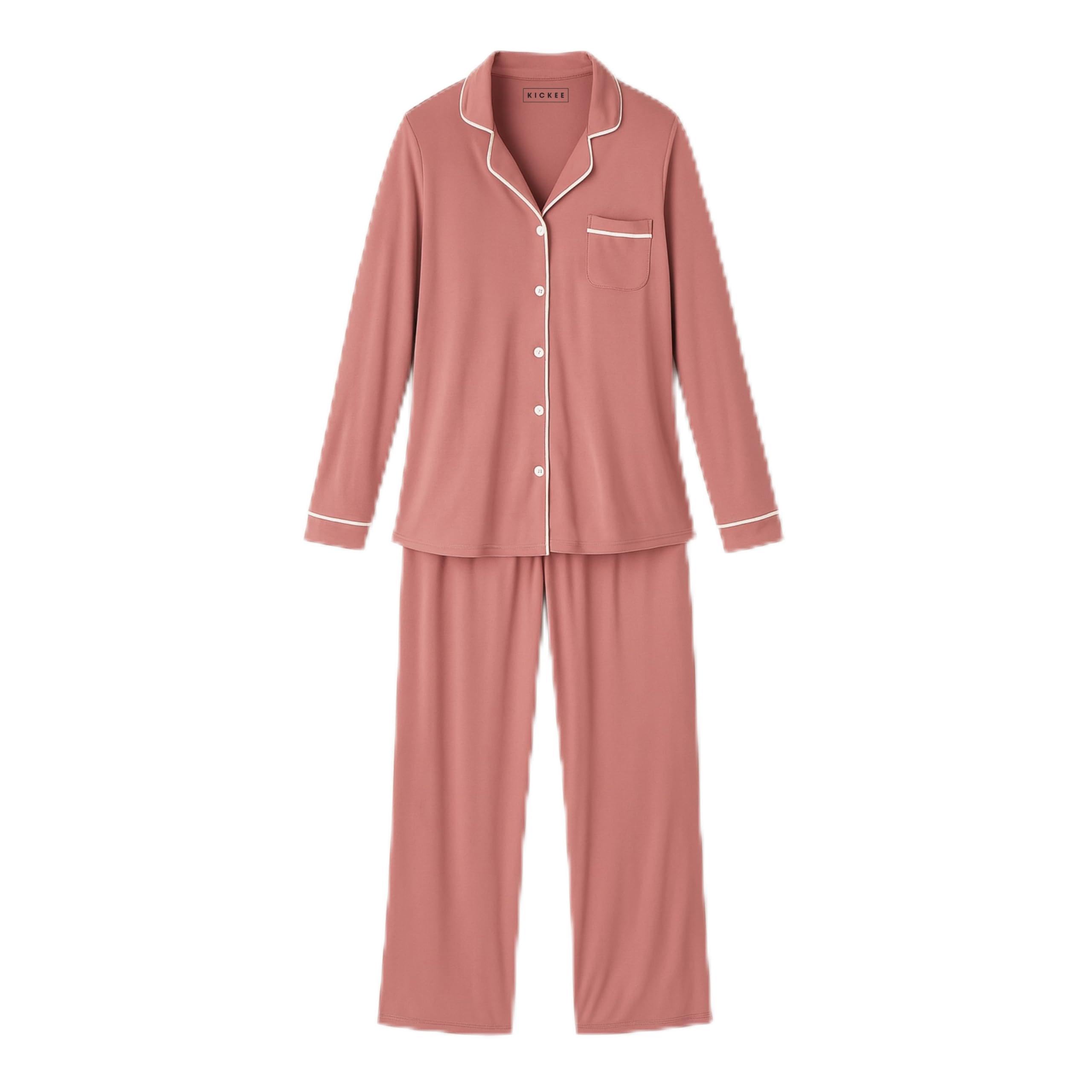 KICKEE Pajama Collared Top and Long Sleeve Shirt and Made with Viscose Women s Set, Bottoms, Pants, (Bamboo-Derived), Soft, Moisture-Wicking,
KICKEE Pajama Collared Top and Long Sleeve Shirt and Made with Viscose Women s Set, Bottoms, Pants, (Bamboo-Derived), Soft, Moisture-Wicking,