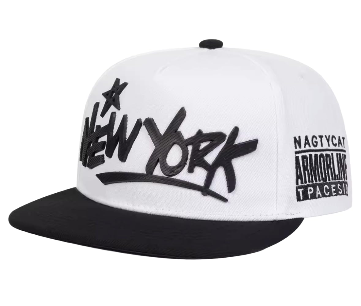 Sproutsy New York Snapback Cap, Street Style, Black with White Embroidery, Men s (JP, Numeral Size, 58.0 cm, White)
Sproutsy New York Snapback Cap, Street Style, Black with White Embroidery, Men s (JP, Numeral Size, 58.0 cm, White)