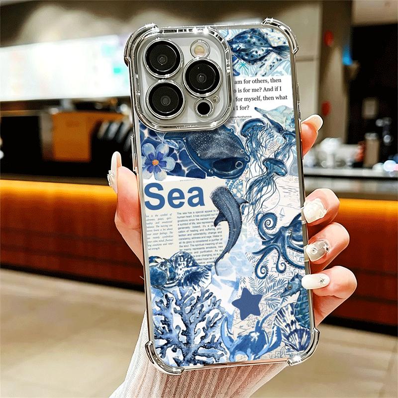 Ocean Starfish Sea Turtle Shark Soft Phone Case For iPhone 15 16 17 Air 14 Pro Max 16E Plus 13 12 Mini Plating Anti-Fall Fundas iPhone 13 Mini
Ocean Starfish Sea Turtle Shark Soft Phone Case For iPhone 15 16 17 Air 14 Pro Max 16E Plus 13 12 Mini Plating Anti-Fall Fundas iPhone 13 Mini