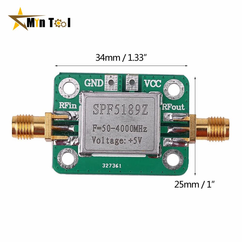 SPF5189 with Shield Shell RF Signal Receiver Low Noise Radio Frequency LNA 50-4000MHz NF=0.6dB Amplifier Module Electrician Tool бежевий
SPF5189 with Shield Shell RF Signal Receiver Low Noise Radio Frequency LNA 50-4000MHz NF=0.6dB Amplifier Module Electrician Tool бежевий