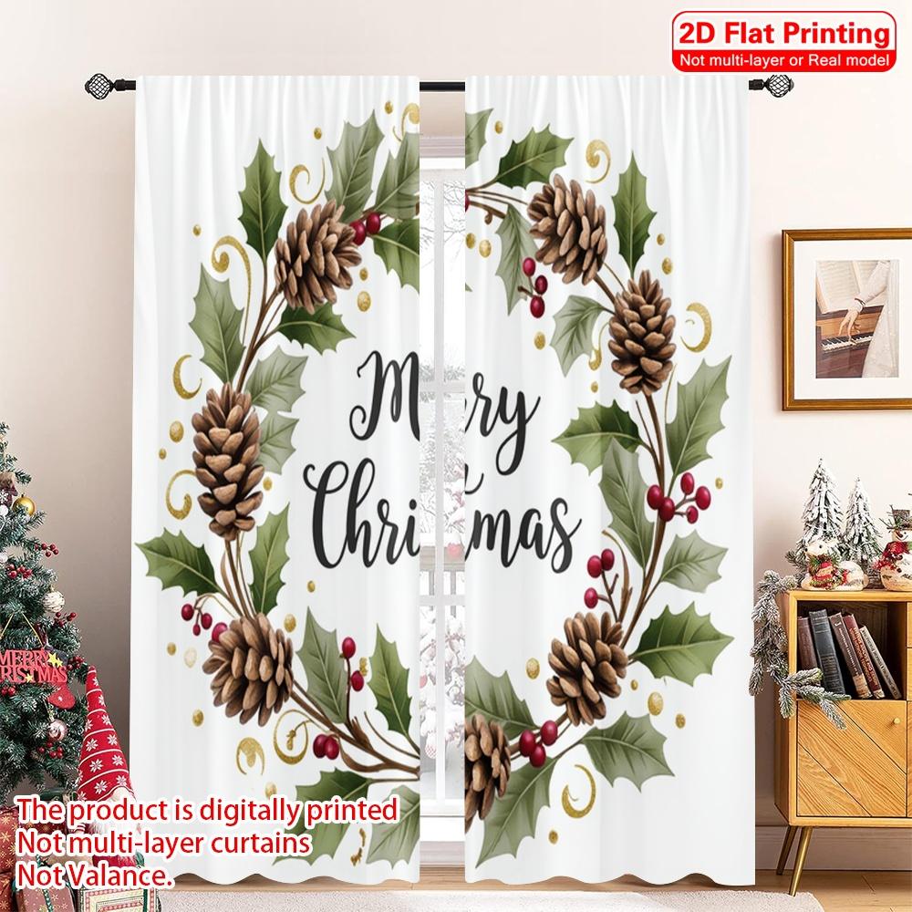 2pcs 2D flat printing Christmas Window Curtains Merry Christmas Pine Cones Polyester Without Electricity Party Decorations 52.50×116.00 CM 2pcs
2pcs 2D flat printing Christmas Window Curtains Merry Christmas Pine Cones Polyester Without Electricity Party Decorations 52.50×116.00 CM 2pcs