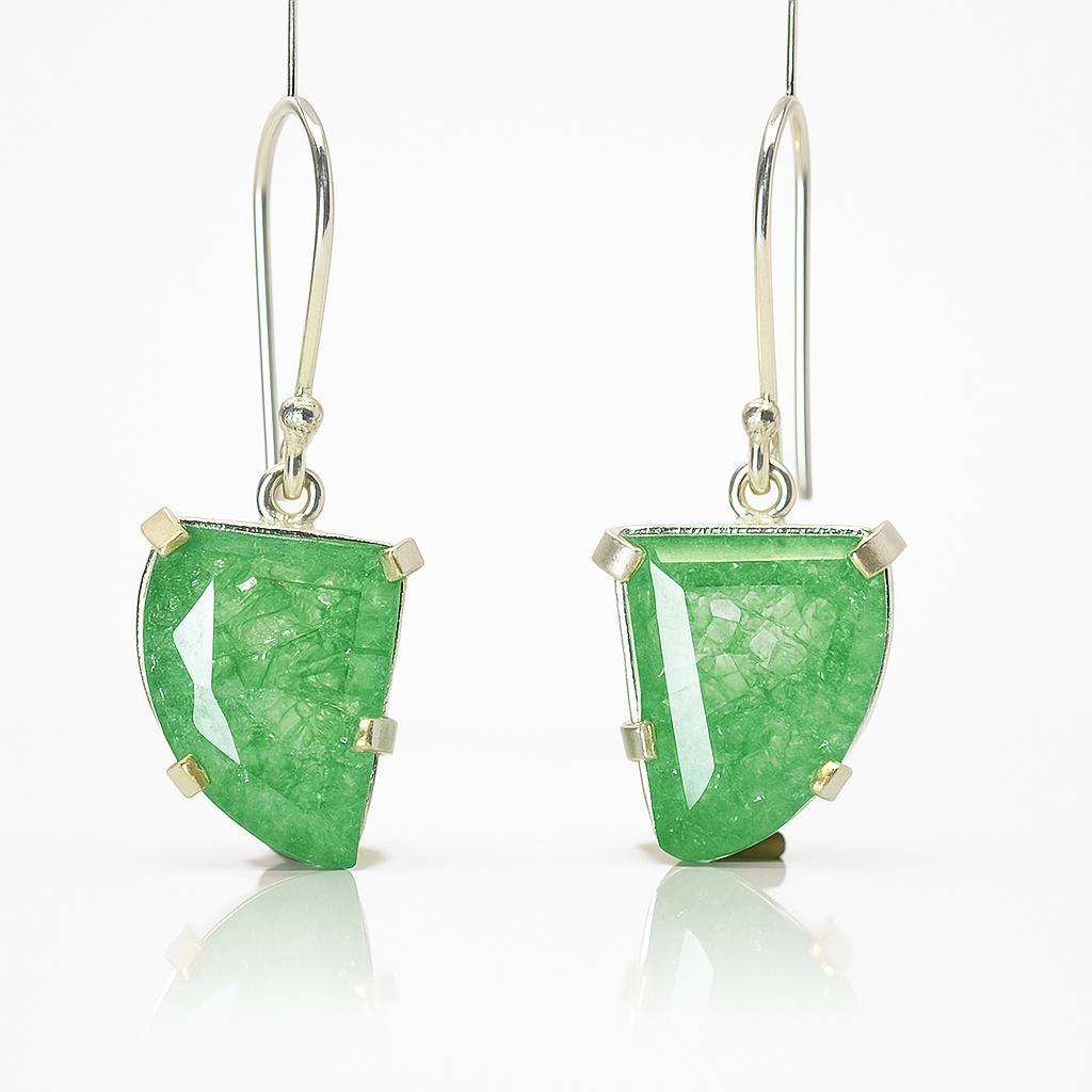 A+ CERTIFIED 925 Sterling Silver 54 Ct Natural Green Emerald Stone Fancy Earring AI-142-NS 40.3 mm approx. зелений
A+ CERTIFIED 925 Sterling Silver 54 Ct Natural Green Emerald Stone Fancy Earring AI-142-NS 40.3 mm approx. зелений