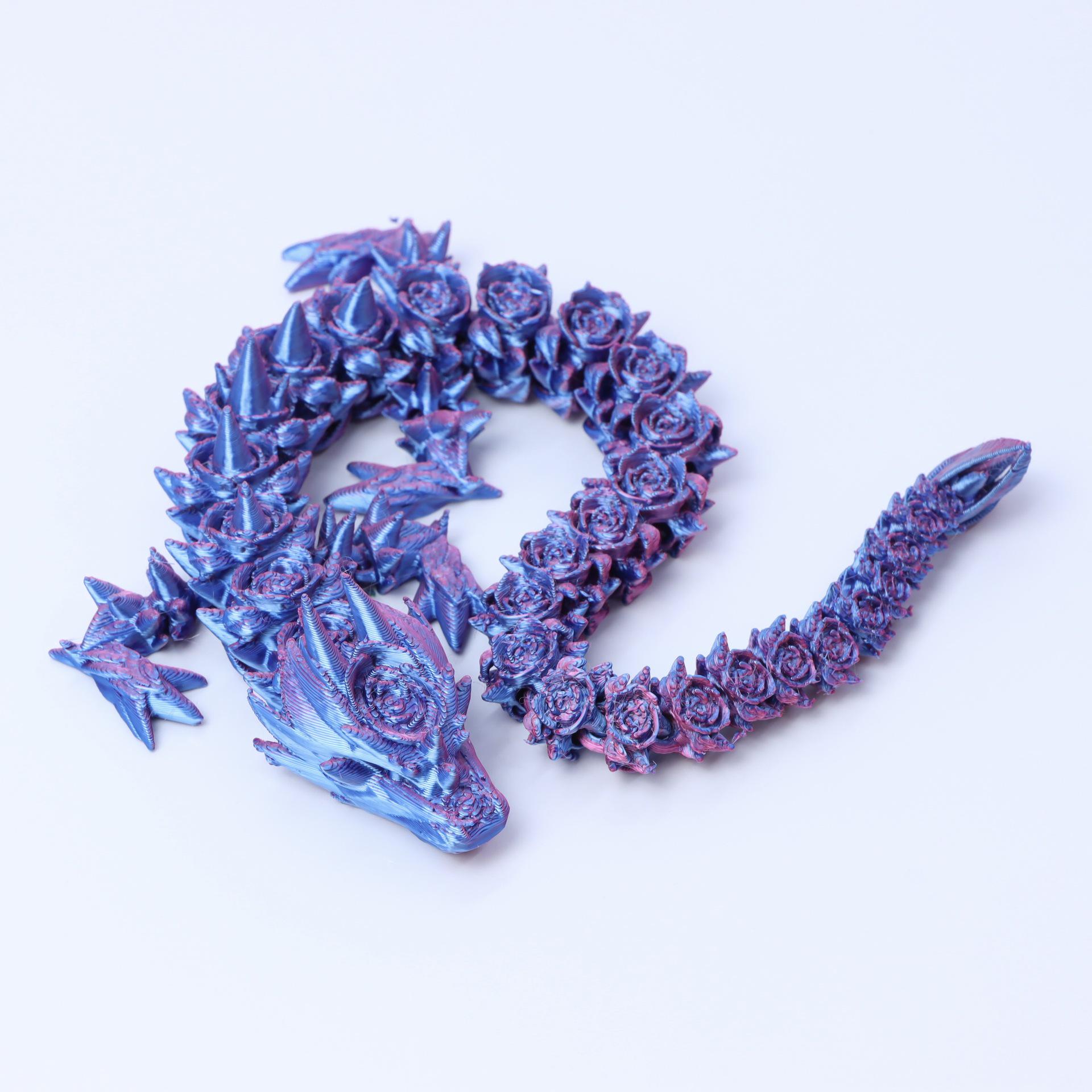 3D-печатное украшение «Роза-дракон» с подвижными суставами - Игрушечная фигурка, подарок, ручная работа
3D-печатное украшение «Роза-дракон» с подвижными суставами - Игрушечная фигурка, подарок, ручная работа