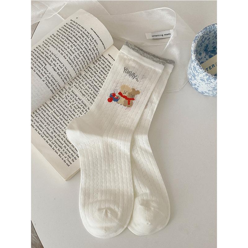 Sock - Summer Lightweight Mesh Breathable Cute Cartoon Style Mid-Calf Tube Socks with Open Weave White Boneless Layered Socks 1 pair
Sock - Summer Lightweight Mesh Breathable Cute Cartoon Style Mid-Calf Tube Socks with Open Weave White Boneless Layered Socks 1 pair