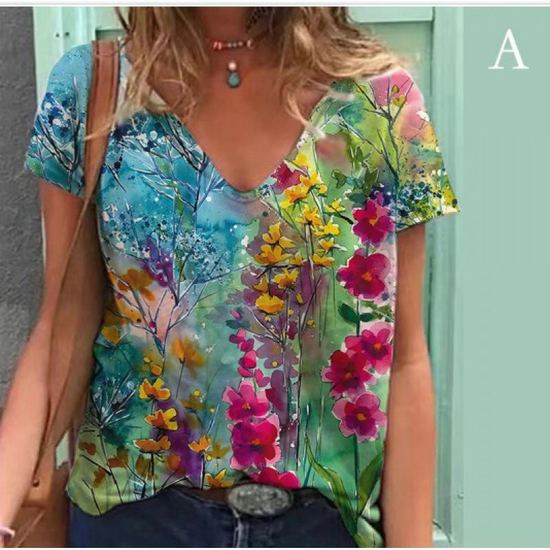 Digital Printed Women S Women S Pullover V-Neck Top Summer Short Sleeve Loose Women S T-Shirt V-Neck L
Digital Printed Women S Women S Pullover V-Neck Top Summer Short Sleeve Loose Women S T-Shirt V-Neck L