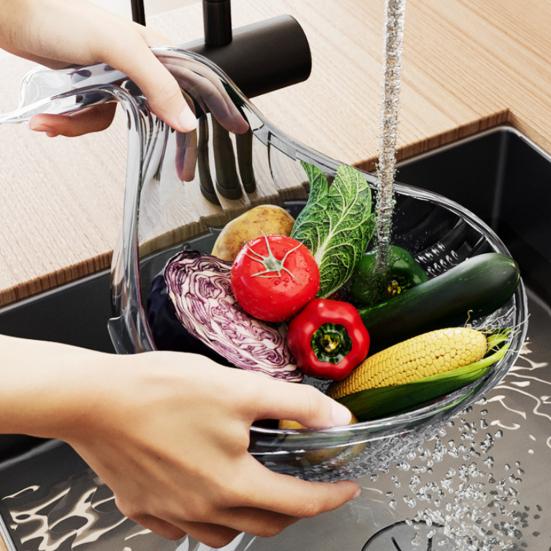 Корзина для мытья фруктов и овощей с ручкой, пищевая, без BPA, легко моется, многофункциональная раковина для мытья фруктов с дренажными отверстиями серый
Корзина для мытья фруктов и овощей с ручкой, пищевая, без BPA, легко моется, многофункциональная раковина для мытья фруктов с дренажными отверстиями серый