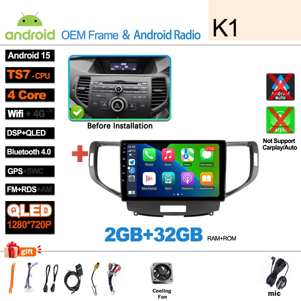 Android 15 5G WIFI Carplay For Honda Accord 8 Acura TSX 2008 - 2012 Car radio Multimedia Video player GPS Navigation DSP 8 Core
Android 15 5G WIFI Carplay For Honda Accord 8 Acura TSX 2008 - 2012 Car radio Multimedia Video player GPS Navigation DSP 8 Core