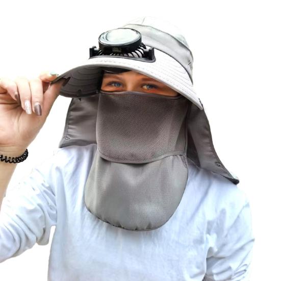 Шляпа от солнца с широкими полями и вентилятором для мужчин и женщин, уличная шляпа-ведро для рыбалки с клапаном для шеи и защитой для лица для пеших прогулок и кемпинга серый
Шляпа от солнца с широкими полями и вентилятором для мужчин и женщин, уличная шляпа-ведро для рыбалки с клапаном для шеи и защитой для лица для пеших прогулок и кемпинга серый