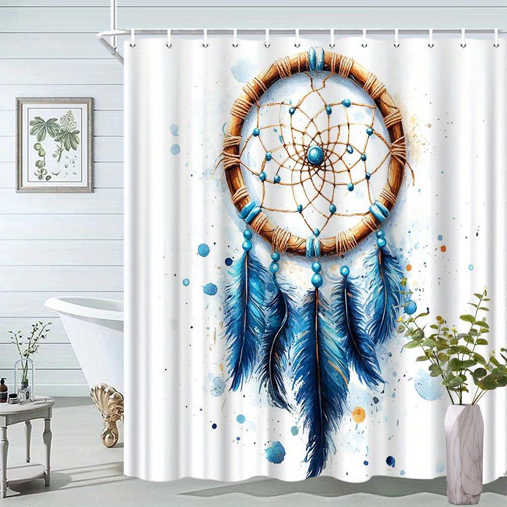 Dream Catcher Shower Curtain-Dreamy Blue Feather,Hand-Painted Watercolor Style,Natural Scenery,Bathtub Partition,Polyester Decor W60H190(CM)-1 Pcs
Dream Catcher Shower Curtain-Dreamy Blue Feather,Hand-Painted Watercolor Style,Natural Scenery,Bathtub Partition,Polyester Decor W60H190(CM)-1 Pcs