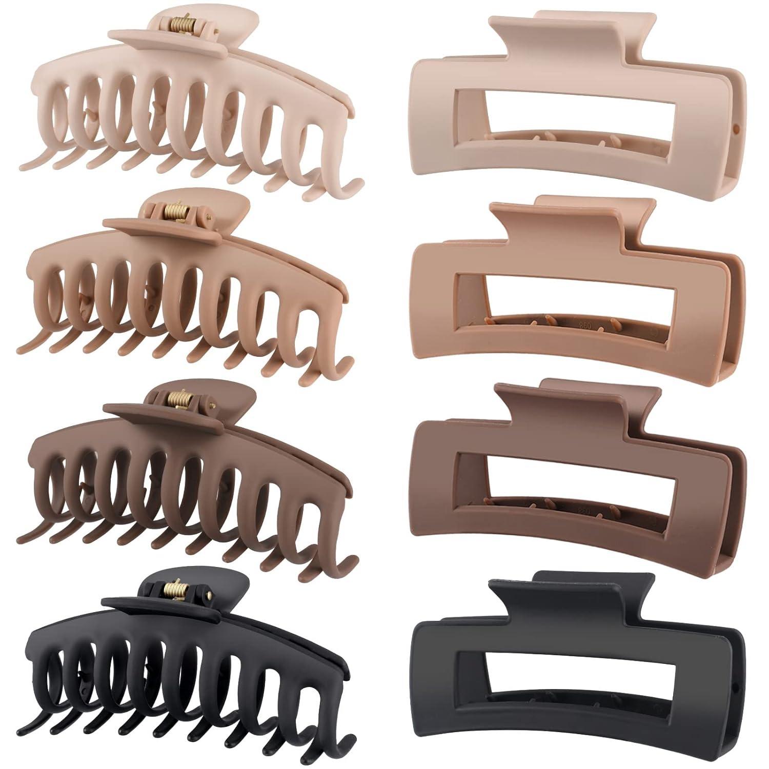 8 Pack 4.3 Inch Large Hair Claw Clips for Women Thin Thick Curly Hair, Big Matte Banana Clips,Strong Hold jaw clips
8 Pack 4.3 Inch Large Hair Claw Clips for Women Thin Thick Curly Hair, Big Matte Banana Clips,Strong Hold jaw clips