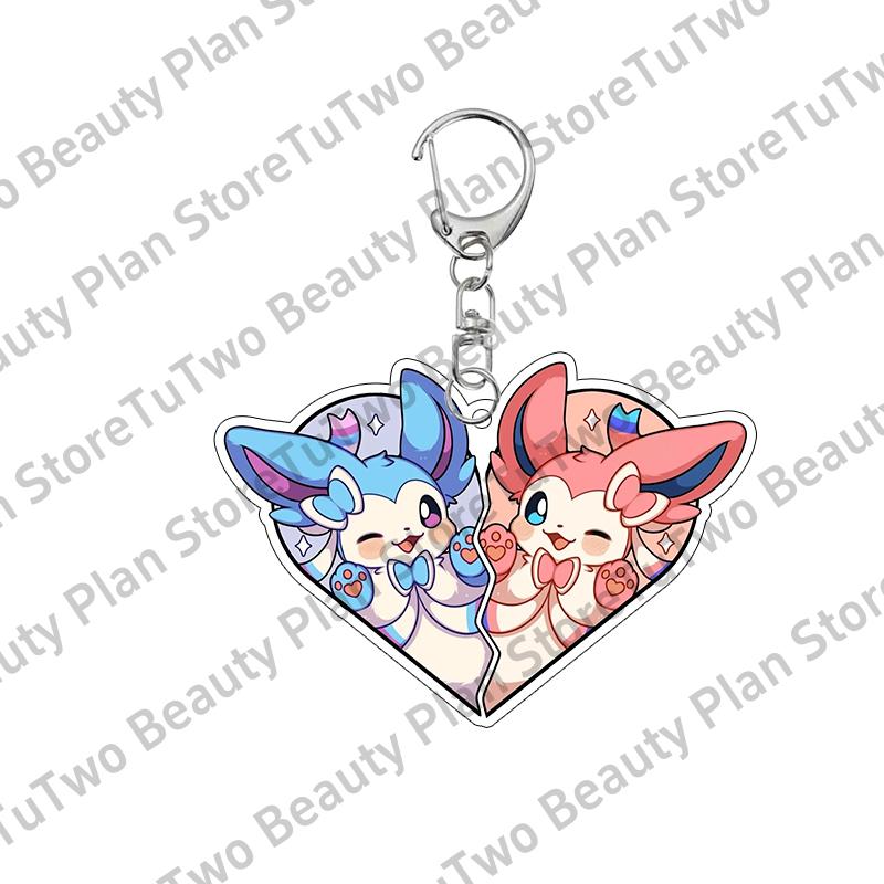 Anime Cartoon Eevee Heart Shape Acrylic Pendant Keychain Kawaii Couple Girl Boy Key Ring Vaporeon Flareon Espeon Cute Charm Gift about 5cm
Anime Cartoon Eevee Heart Shape Acrylic Pendant Keychain Kawaii Couple Girl Boy Key Ring Vaporeon Flareon Espeon Cute Charm Gift about 5cm
