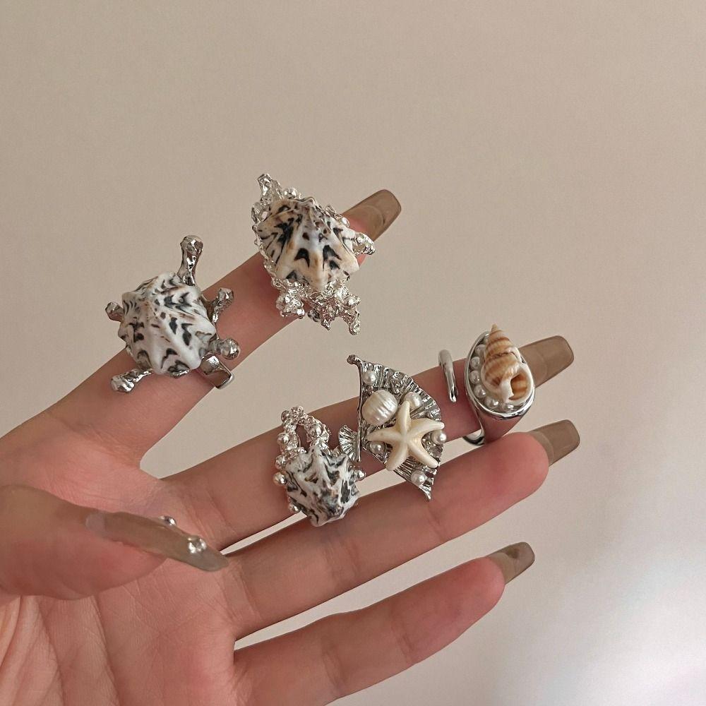 Imitation Pearl Conch Pearl Stacked Ring Metal Ocean Style Accessories Trendy Women s Ring Female style C
Imitation Pearl Conch Pearl Stacked Ring Metal Ocean Style Accessories Trendy Women s Ring Female style C
