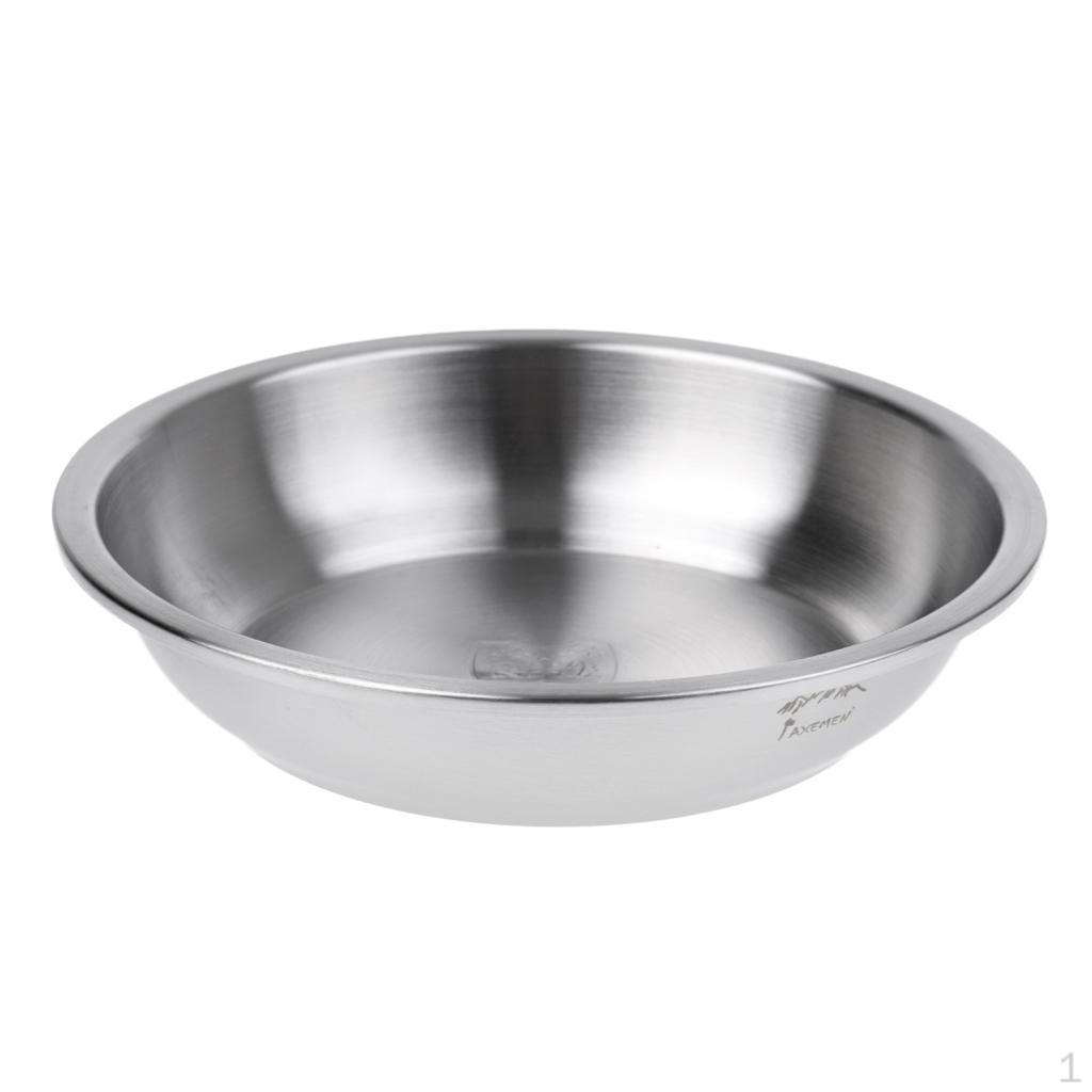 304 Stainless Steel Thick Deep Round Plate Dish Camping Utensils 160mm
304 Stainless Steel Thick Deep Round Plate Dish Camping Utensils 160mm