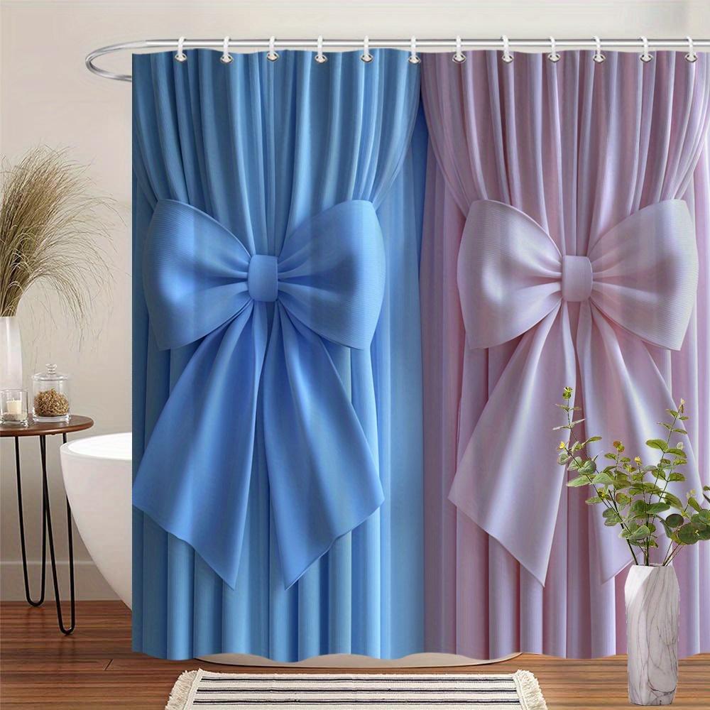 Sky Blue & Pink Satin Bow Shower Curtain - Elegant Vertical Panels,12 Hooks, Machine Washable, Sophisticated Bathroom Decor W60H190(CM)-1 Pcs
Sky Blue & Pink Satin Bow Shower Curtain - Elegant Vertical Panels,12 Hooks, Machine Washable, Sophisticated Bathroom Decor W60H190(CM)-1 Pcs