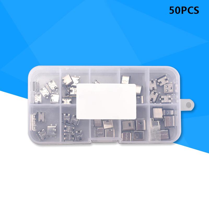100Pcs/Box 10Models Type-C Usb Charging Dock Connectors Mix 6Pin And 16Pin Use For Phone And Digital Product Repair Kit срібний
100Pcs/Box 10Models Type-C Usb Charging Dock Connectors Mix 6Pin And 16Pin Use For Phone And Digital Product Repair Kit срібний