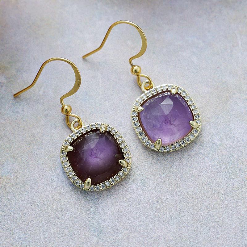 Natural stone square zirconium inlaid earrings, ear hooks, Japanese and Korean designer fashion jewelry earrings. аметист
Natural stone square zirconium inlaid earrings, ear hooks, Japanese and Korean designer fashion jewelry earrings. аметист