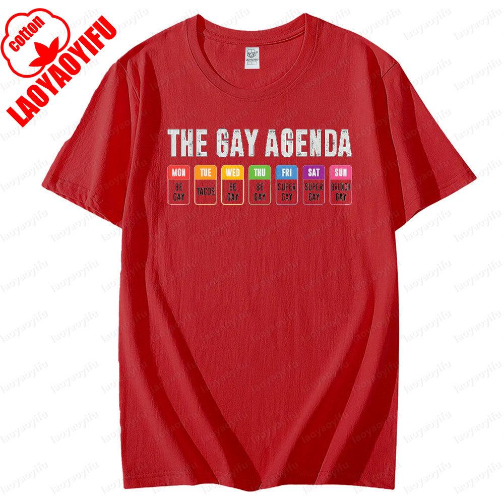 The Gay Agenda T Shirt Pride Month Unisex TShirt Rainbow LGBTQ Tee Tops Unisex Women Universal Summer Casual Crewneck Cotton Shirt 4XL
The Gay Agenda T Shirt Pride Month Unisex TShirt Rainbow LGBTQ Tee Tops Unisex Women Universal Summer Casual Crewneck Cotton Shirt 4XL