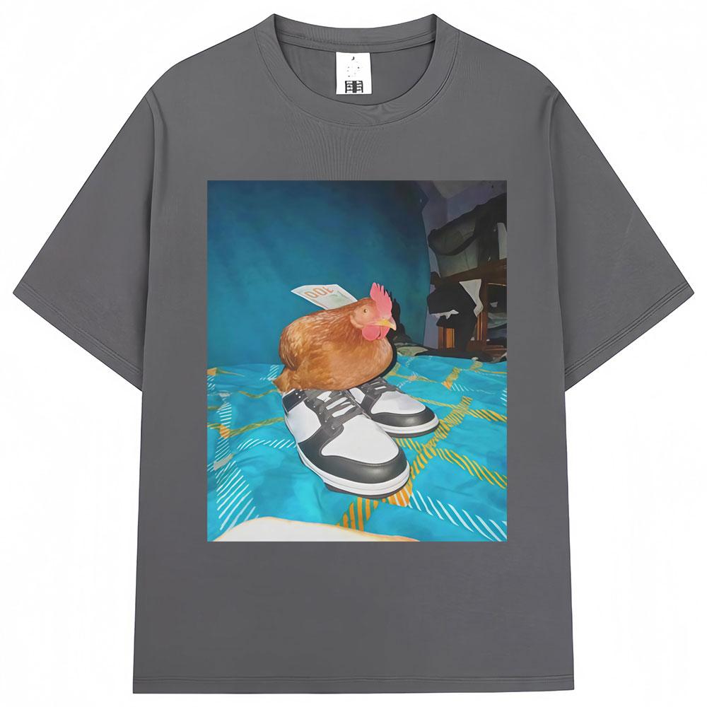 Funny Dripped Out Chicken Meme Print Tshirts Humor Chicken with Shoes Unisex Women T Shirt Creativity Popular Loose Cotton Tshirt 4XL
Funny Dripped Out Chicken Meme Print Tshirts Humor Chicken with Shoes Unisex Women T Shirt Creativity Popular Loose Cotton Tshirt 4XL