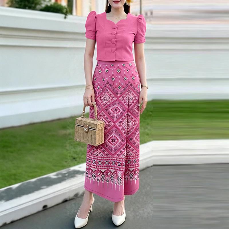ZANZEA Women Short Sleeve Blouse and Print Skirts Summer Two Piece Suit Sets 2XL розовый
ZANZEA Women Short Sleeve Blouse and Print Skirts Summer Two Piece Suit Sets 2XL розовый