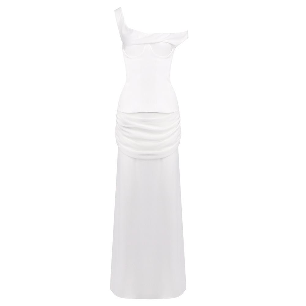 Elegant One-Shoulder Slim Fit Long Dress for Vacations and Outdoor Parties L білий
Elegant One-Shoulder Slim Fit Long Dress for Vacations and Outdoor Parties L білий