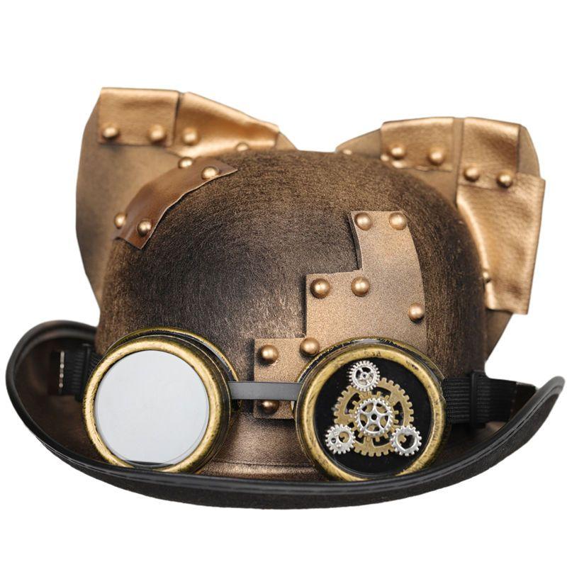 Steampunk Top Hat Women Cosplay Costumes Gothic Cat Ears Punk Hats With Goggles Halloween Party Hat Accessories
Steampunk Top Hat Women Cosplay Costumes Gothic Cat Ears Punk Hats With Goggles Halloween Party Hat Accessories
