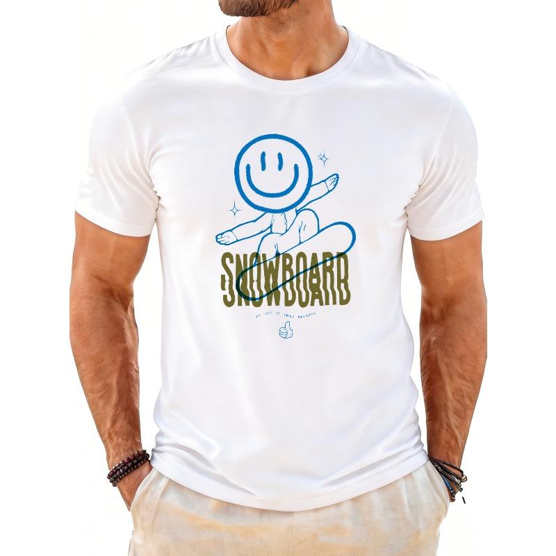 European sizes Casual Style Men s T-Shirt Snowboard Joyful Face Design Summer Outdoor Wear Gift for Snowboarding Enthusiasts S белый
European sizes Casual Style Men s T-Shirt Snowboard Joyful Face Design Summer Outdoor Wear Gift for Snowboarding Enthusiasts S белый