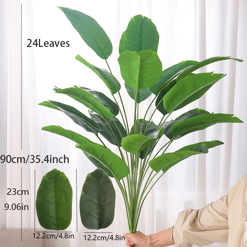 90см Великі Тропічні Штучні Рослини Дерево Стреліції Пластикові Пальми з Листями Банана для Домашнього Садового Декору
90см Великі Тропічні Штучні Рослини Дерево Стреліції Пластикові Пальми з Листями Банана для Домашнього Садового Декору
