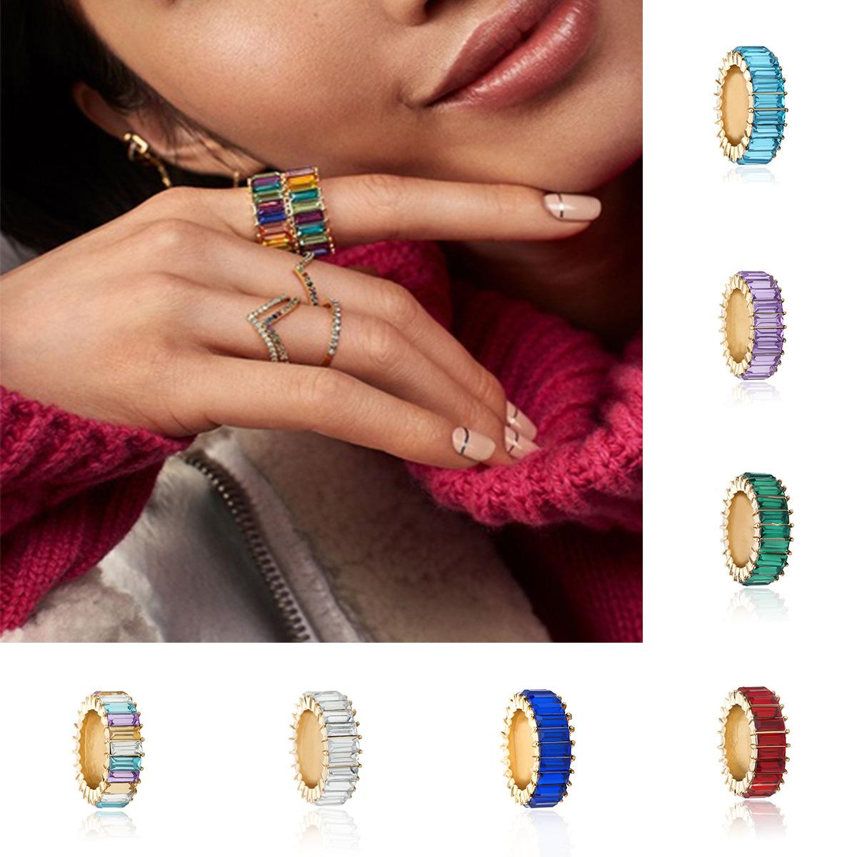 Accessories, personalized geometric acrylic jewelry, simple color versatile square zircon ring for women
Accessories, personalized geometric acrylic jewelry, simple color versatile square zircon ring for women
