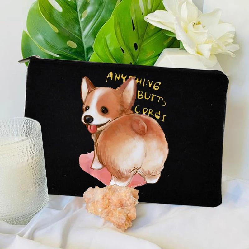 Cute Corgi Pet Illustration Canvas Cosmetic Cases Travel Organizer Wallet Lipstick Bag Vanity Woman Toiletry Bag Women Necesser
Cute Corgi Pet Illustration Canvas Cosmetic Cases Travel Organizer Wallet Lipstick Bag Vanity Woman Toiletry Bag Women Necesser