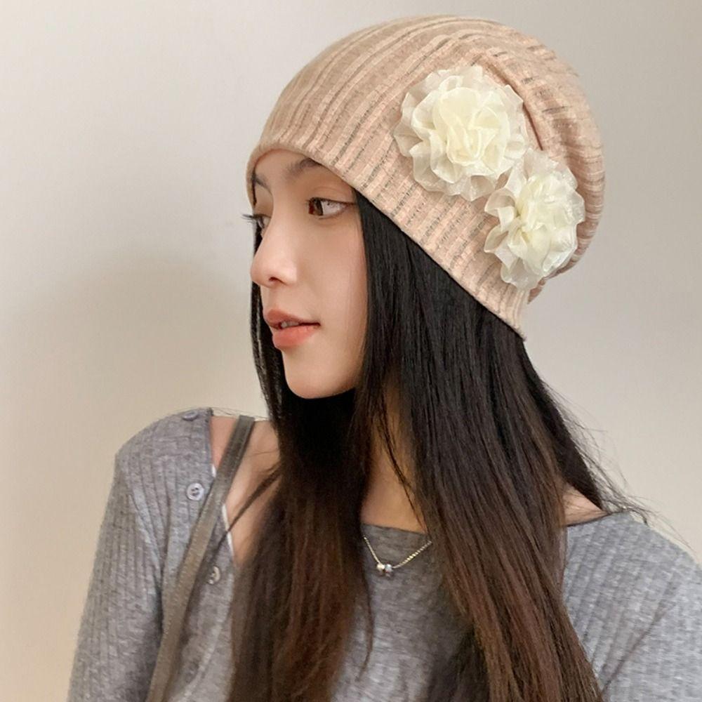 Thin Women Beanie Cap Y2k Style Striped Skullies Cap Retro Rose Flower Knitted Hat бежевий
Thin Women Beanie Cap Y2k Style Striped Skullies Cap Retro Rose Flower Knitted Hat бежевий