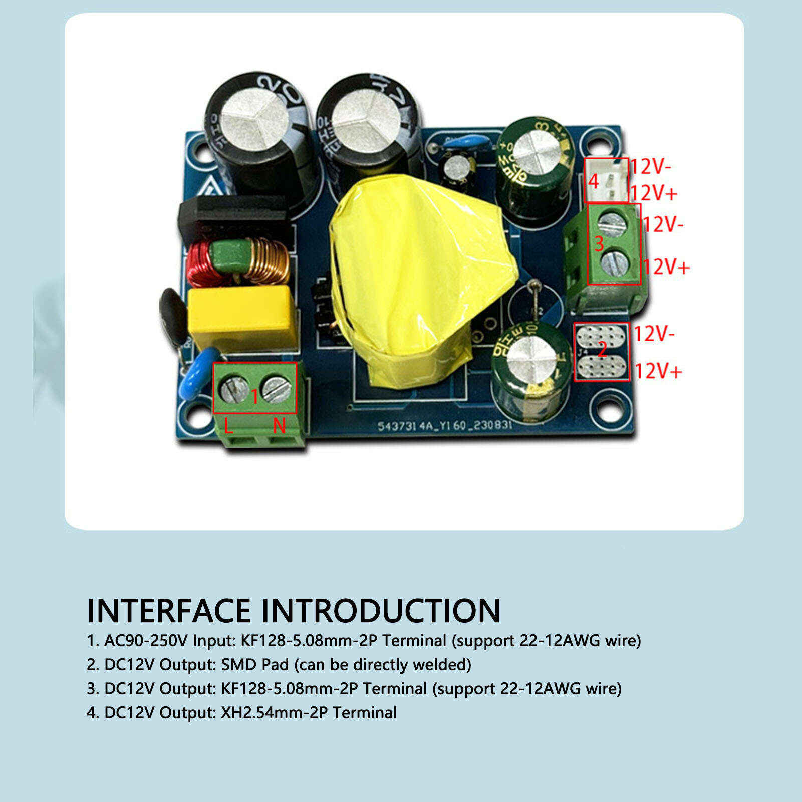 Isolation Switch Power Module High Efficiency GaN for SC1933C Chip AC90 to DC12V 3.3A 40W Power Supply Board
Isolation Switch Power Module High Efficiency GaN for SC1933C Chip AC90 to DC12V 3.3A 40W Power Supply Board