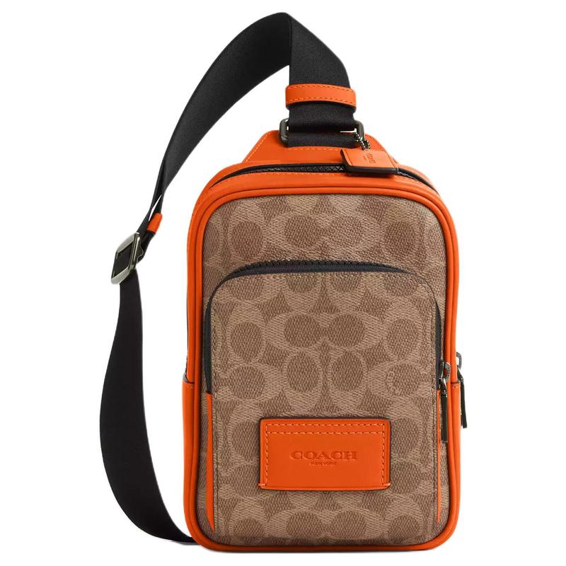 COACH RACER 13 color block signature brand print coated canvas chest bag mini men s orange brown with spicy orange коричневий
COACH RACER 13 color block signature brand print coated canvas chest bag mini men s orange brown with spicy orange коричневий