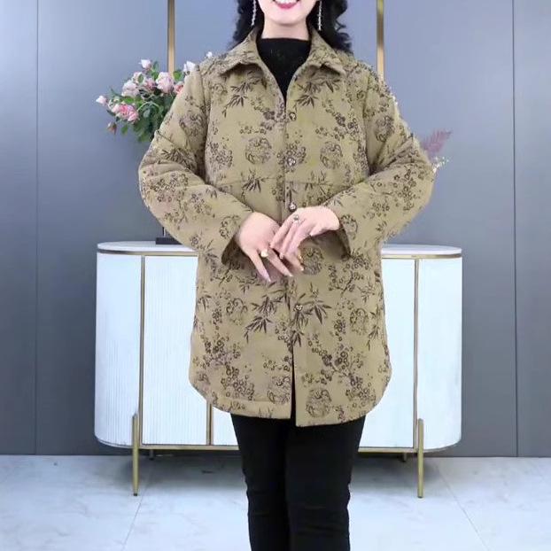 Plus Size Autumn/Winter Floral Print Loose Fit Cotton Cardigan for Middle-aged Women 5XL 100-110 kg
Plus Size Autumn/Winter Floral Print Loose Fit Cotton Cardigan for Middle-aged Women 5XL 100-110 kg