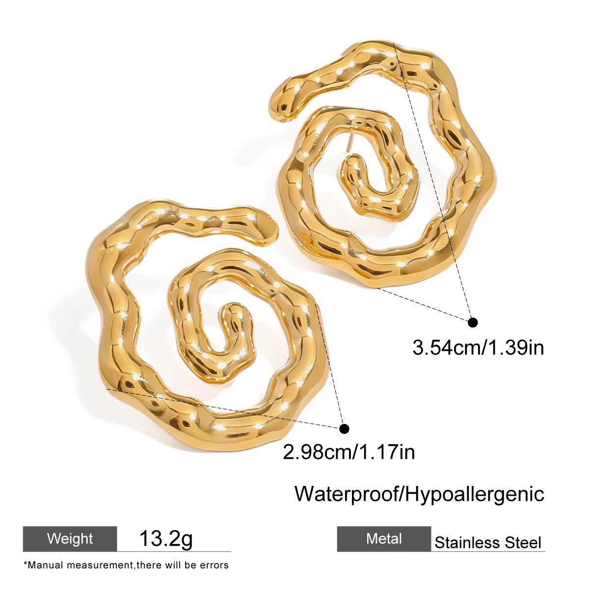Minimalist Rotate Twist Wave Stud Earrings for Women 18K Gold Plated Waterproof Geometric Personality Studs Statement Zircon
Minimalist Rotate Twist Wave Stud Earrings for Women 18K Gold Plated Waterproof Geometric Personality Studs Statement Zircon