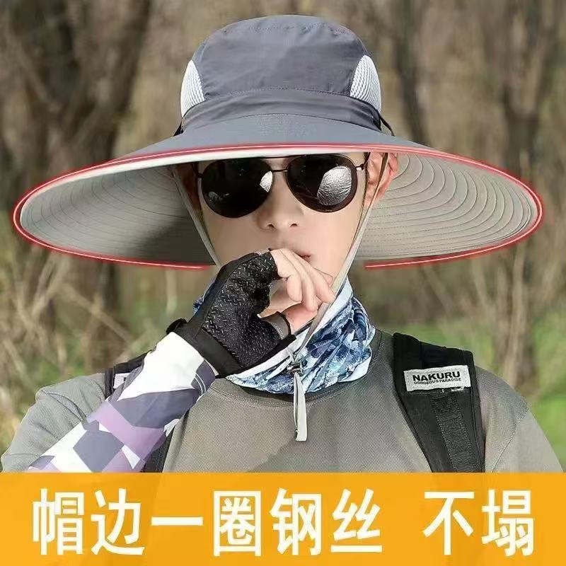 Шляпа с защитой от УФ-лучей мужская уличная шляпа с солнечным вентилятором защита от солнца шляпа для рыбалки шляпа-ведро летняя с большими полями