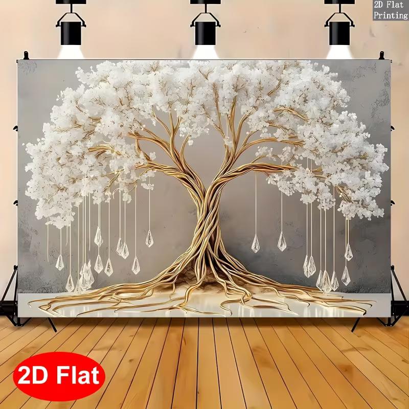2D Elegant Gold Tree Tapestry with Crystal Drops Artistic Background Cloth 47.2x31.5inch/120*80cm
2D Elegant Gold Tree Tapestry with Crystal Drops Artistic Background Cloth 47.2x31.5inch/120*80cm
