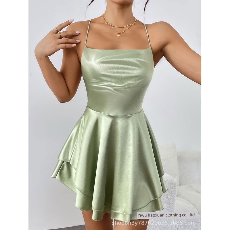 2025 Summer Amazon European and American Hot-Selling Sexy Pleated Women s Strap Dress with Backless Drawstring and Satin Tube Top Matcha Color XS
2025 Summer Amazon European and American Hot-Selling Sexy Pleated Women s Strap Dress with Backless Drawstring and Satin Tube Top Matcha Color XS