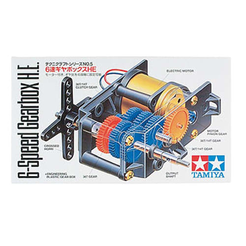 Tamiya Technicraft Series No.5 6-speed gearbox HE 72005
Tamiya Technicraft Series No.5 6-speed gearbox HE 72005