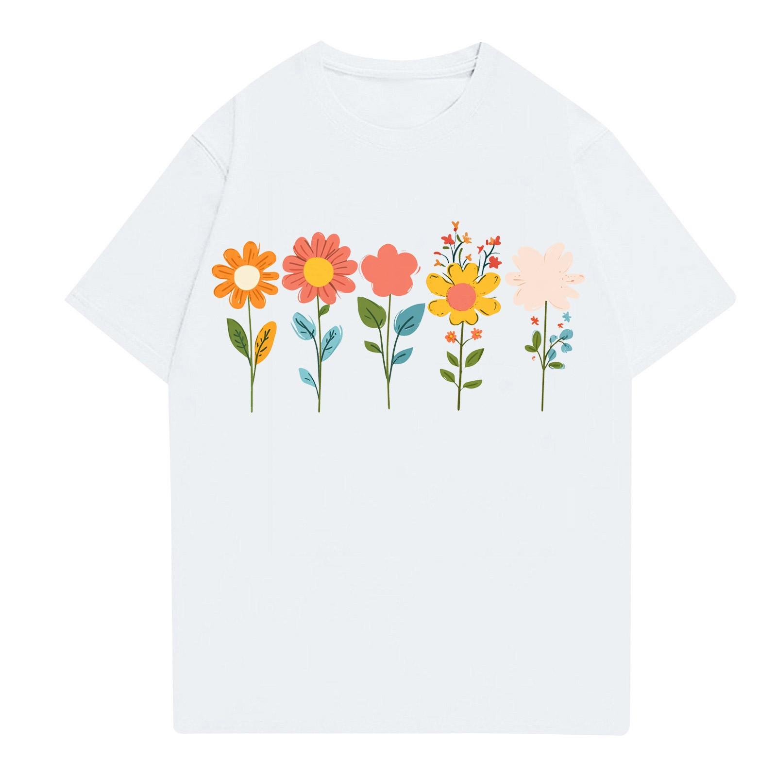 Жіноча модна повсякденна футболка з принтом і круглим вирізом з короткими рукавами Топ Футболка Топ XL білий
Жіноча модна повсякденна футболка з принтом і круглим вирізом з короткими рукавами Топ Футболка Топ XL білий