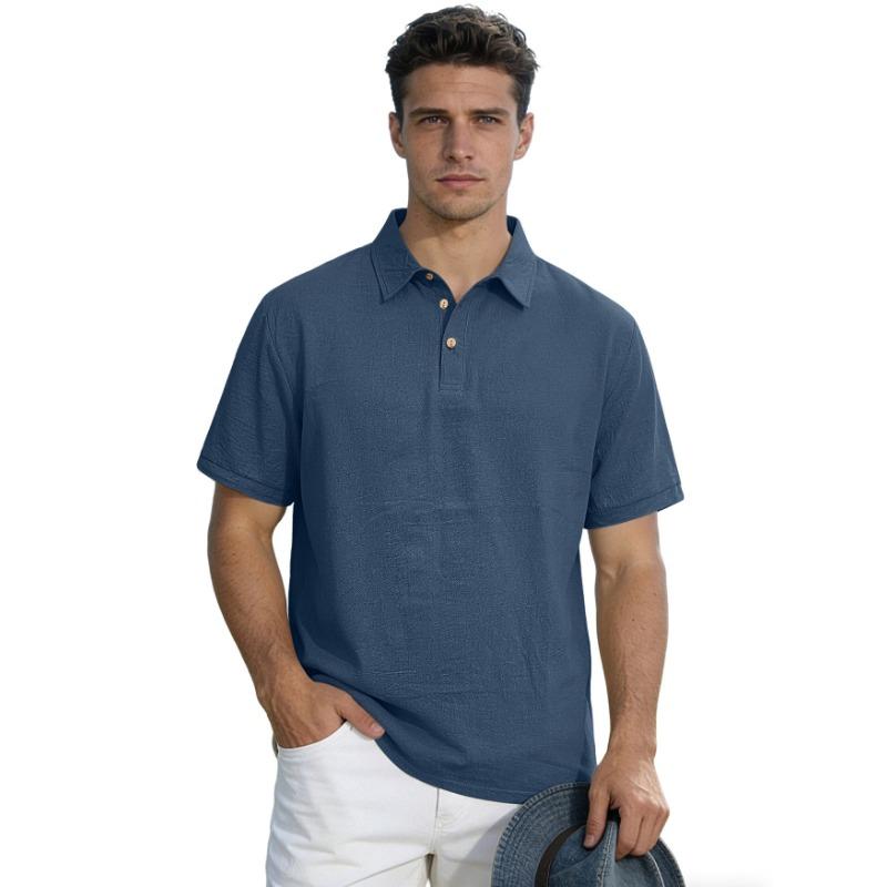 Men s Casual Linen-Blend Short-Sleeve Polo Shirt with Button Placket S темно-синього кольору
Men s Casual Linen-Blend Short-Sleeve Polo Shirt with Button Placket S темно-синього кольору