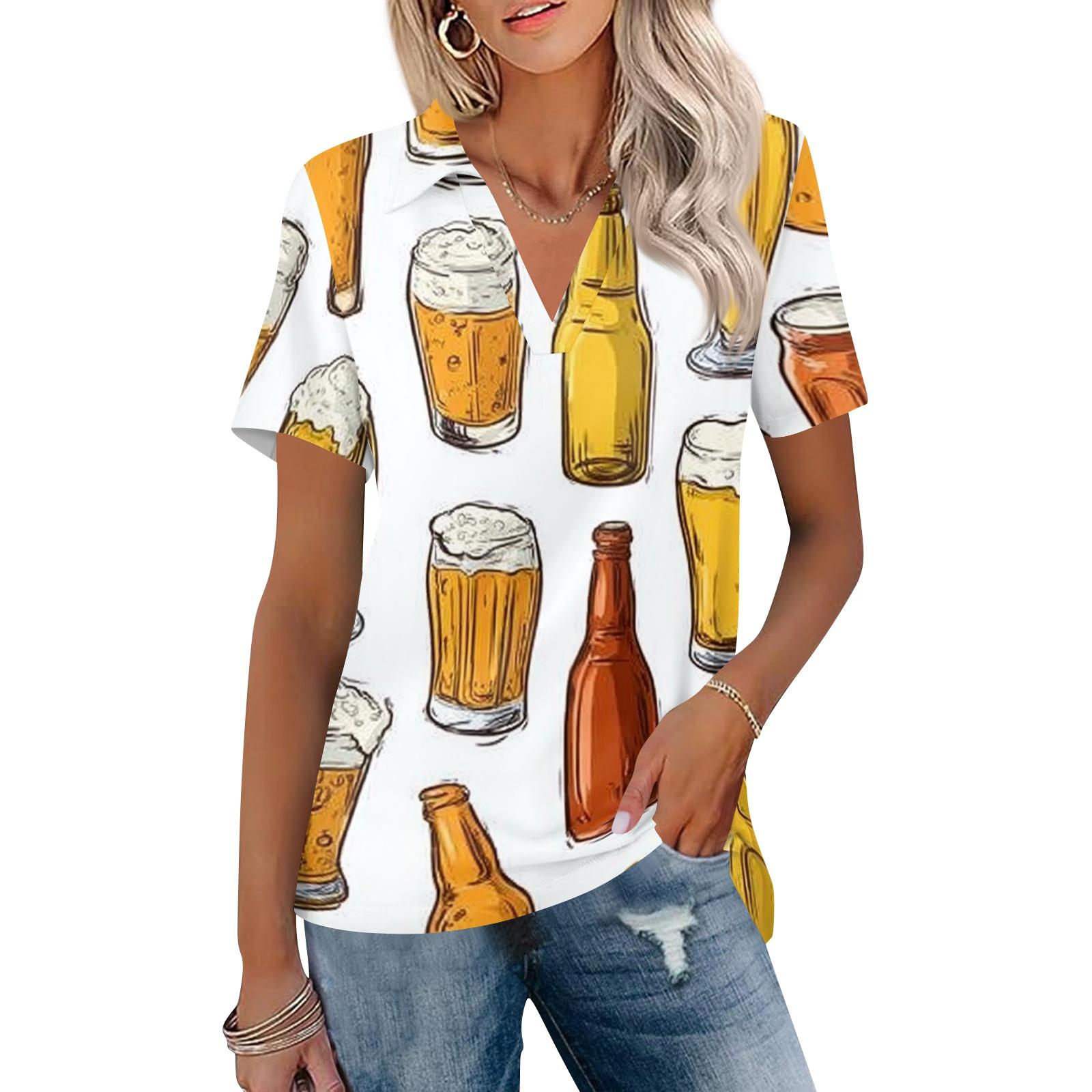 Women V Neck Short Sleeve Printed Collared Top Relaxed Fit Casual Shirt with Festival Themed Pattern for Daily Wear XXL белый
Women V Neck Short Sleeve Printed Collared Top Relaxed Fit Casual Shirt with Festival Themed Pattern for Daily Wear XXL белый