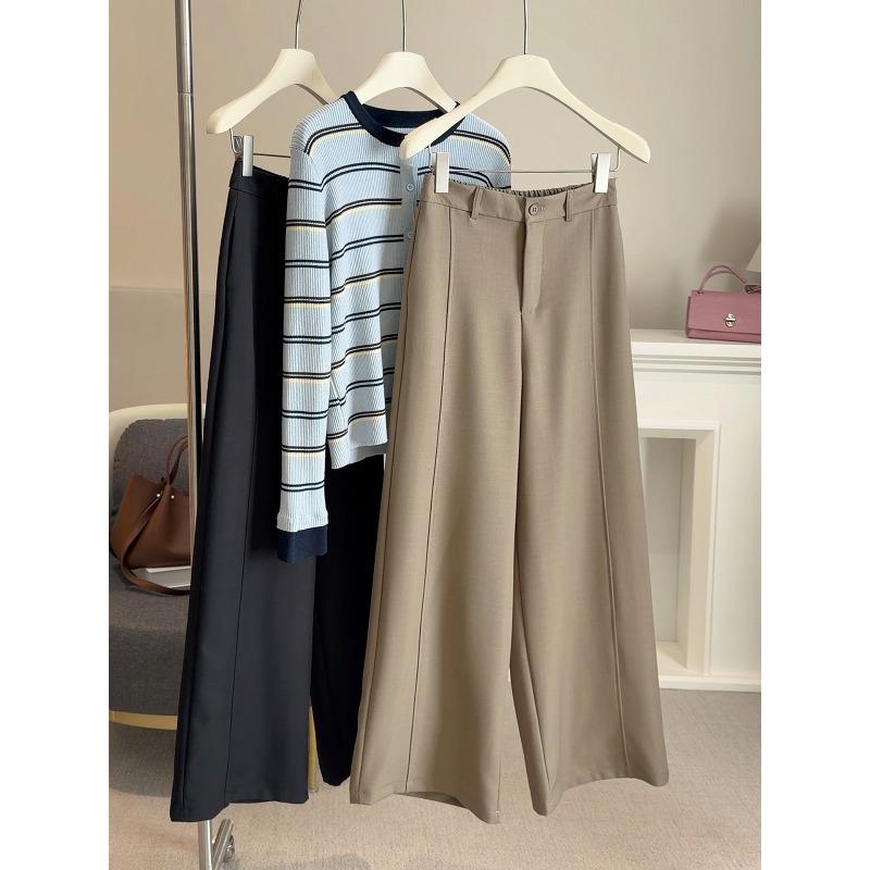 Spring new gray suit wide-leg pants women s elastic high waist loose and thin drape lazy casual straight-leg pants XL кавовий
Spring new gray suit wide-leg pants women s elastic high waist loose and thin drape lazy casual straight-leg pants XL кавовий