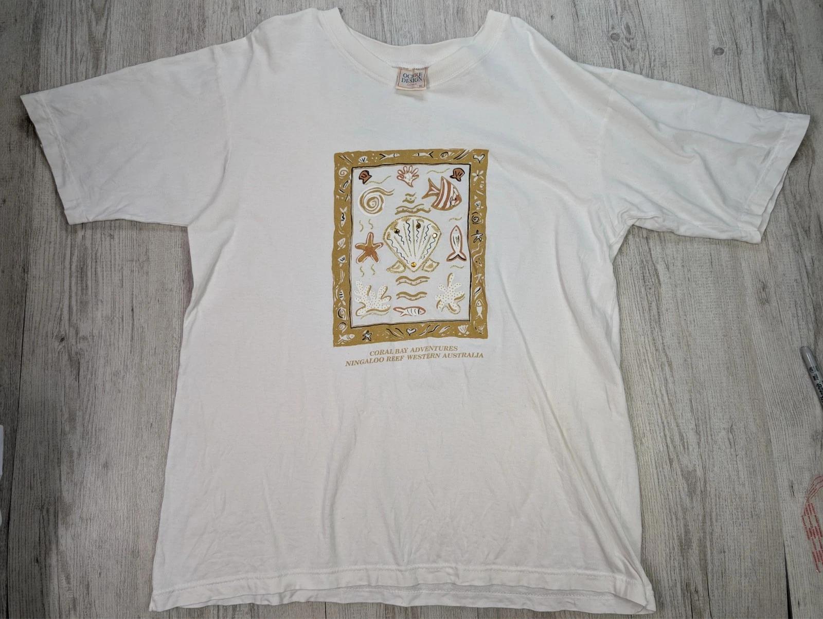 9O s Ochre Design Coral Bay Adventures 100% Cotton T-shirt Mens Tees Top XL Men White S
9O s Ochre Design Coral Bay Adventures 100% Cotton T-shirt Mens Tees Top XL Men White S