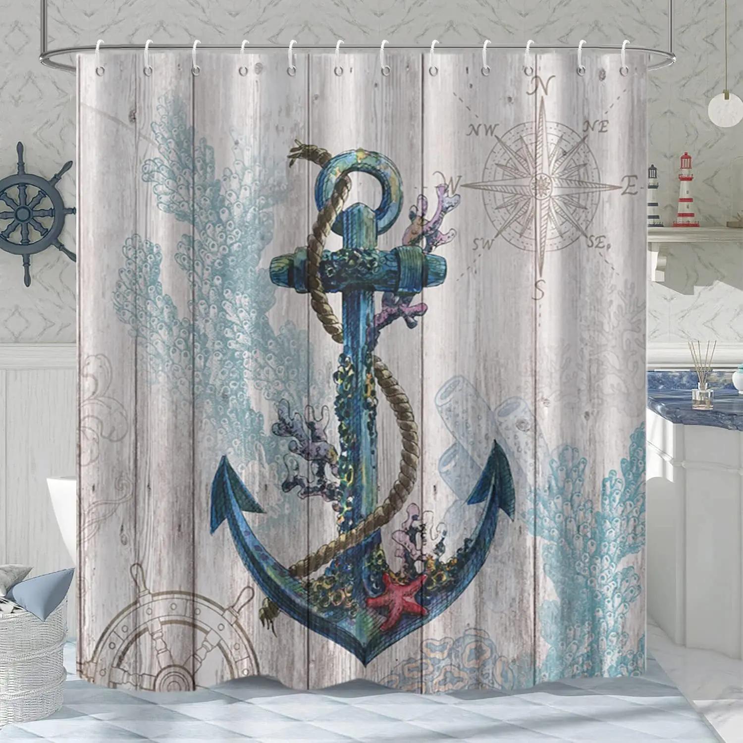 Compass Shower Curtain Nautical Compass On Background Vintage Illustration Print Cloth Fabric Bathroom Decor With 12 Hooks Brown W60H190(CM)-1 Pcs
Compass Shower Curtain Nautical Compass On Background Vintage Illustration Print Cloth Fabric Bathroom Decor With 12 Hooks Brown W60H190(CM)-1 Pcs