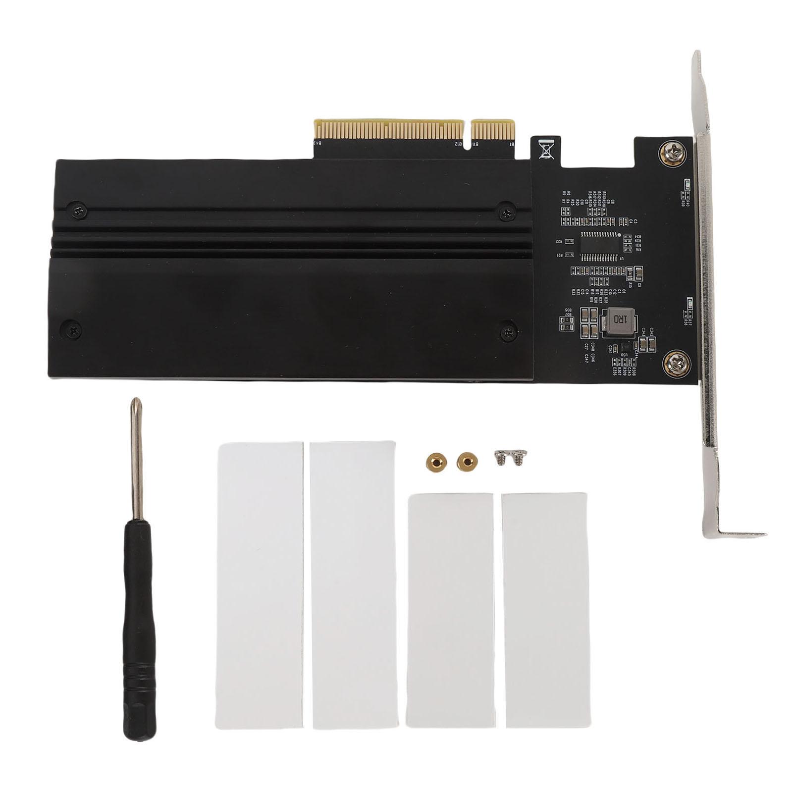 NVMe PCIe Adapter Card 2 Port M.2 NVMe to PCIe 4.0 X8 Card with Aluminum Heat Sink M.2 to PCI
NVMe PCIe Adapter Card 2 Port M.2 NVMe to PCIe 4.0 X8 Card with Aluminum Heat Sink M.2 to PCI