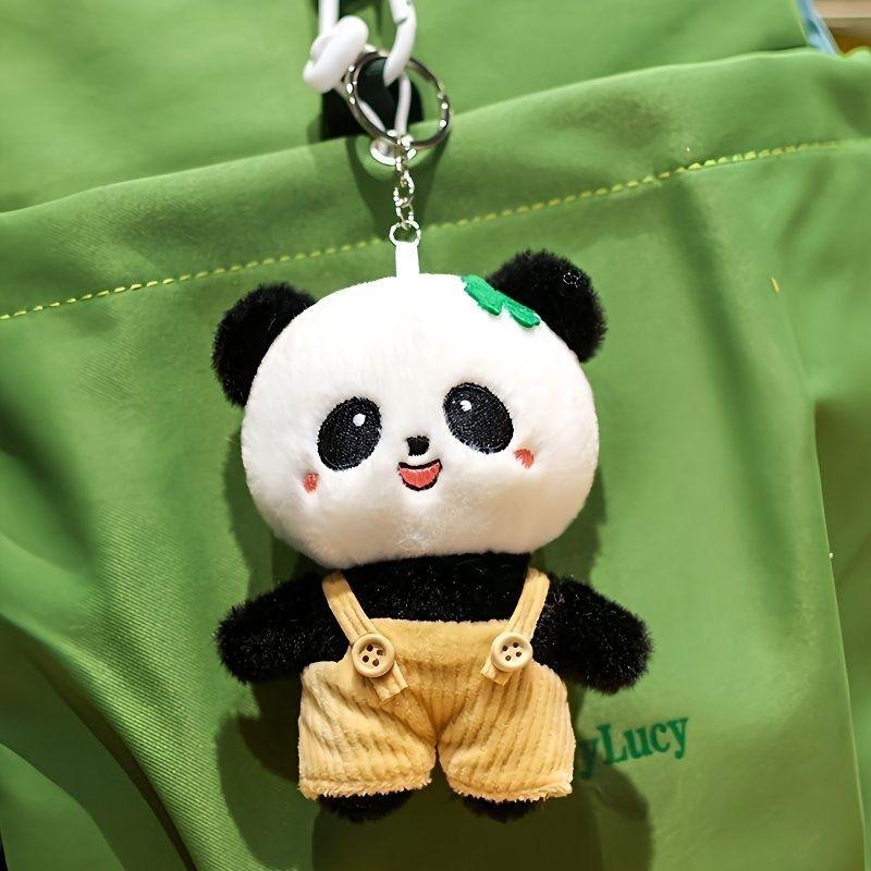 Cute overalls panda, claw doll doll, plush toy, cartoon keychain, backpack pendant, gift
Cute overalls panda, claw doll doll, plush toy, cartoon keychain, backpack pendant, gift