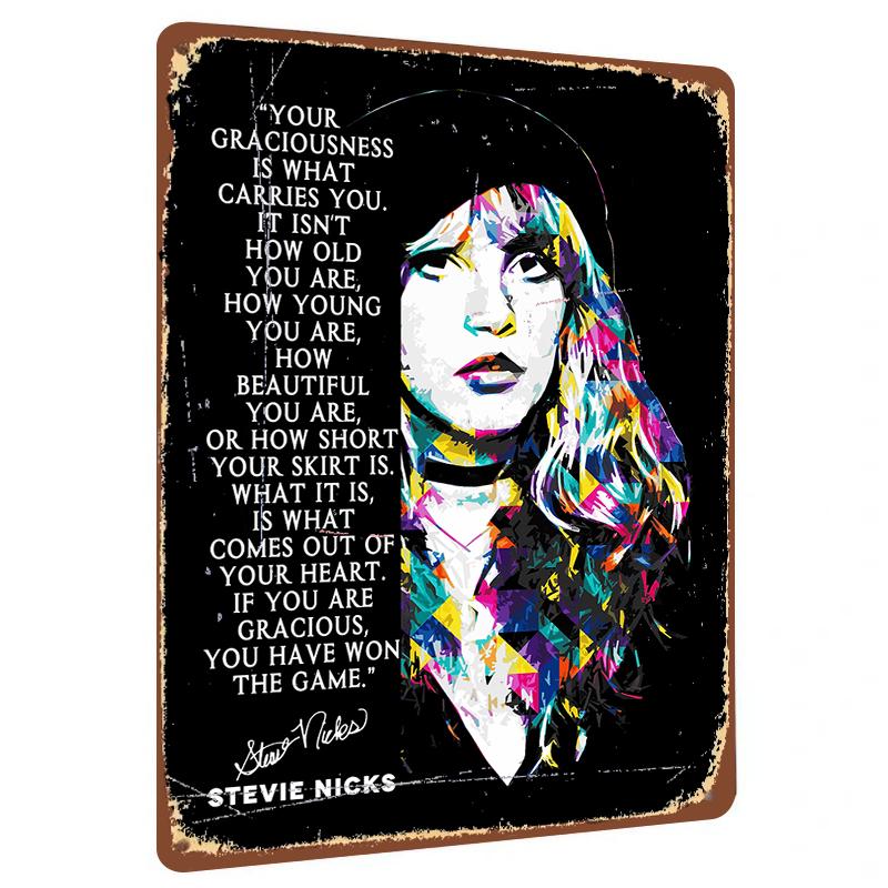 Stevie Nicks Quote Metal Wall Art Graciousness Heart Inspirational Decor for Home Office 20x30cm(7.8x11.8inch)
Stevie Nicks Quote Metal Wall Art Graciousness Heart Inspirational Decor for Home Office 20x30cm(7.8x11.8inch)