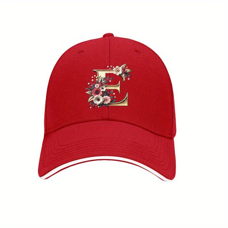 Floral Letter E Gold Initial Baseball Cap Polyester Adjustable Snapback Hat Outdoor Sun Protection Unisex One Size
Floral Letter E Gold Initial Baseball Cap Polyester Adjustable Snapback Hat Outdoor Sun Protection Unisex One Size
